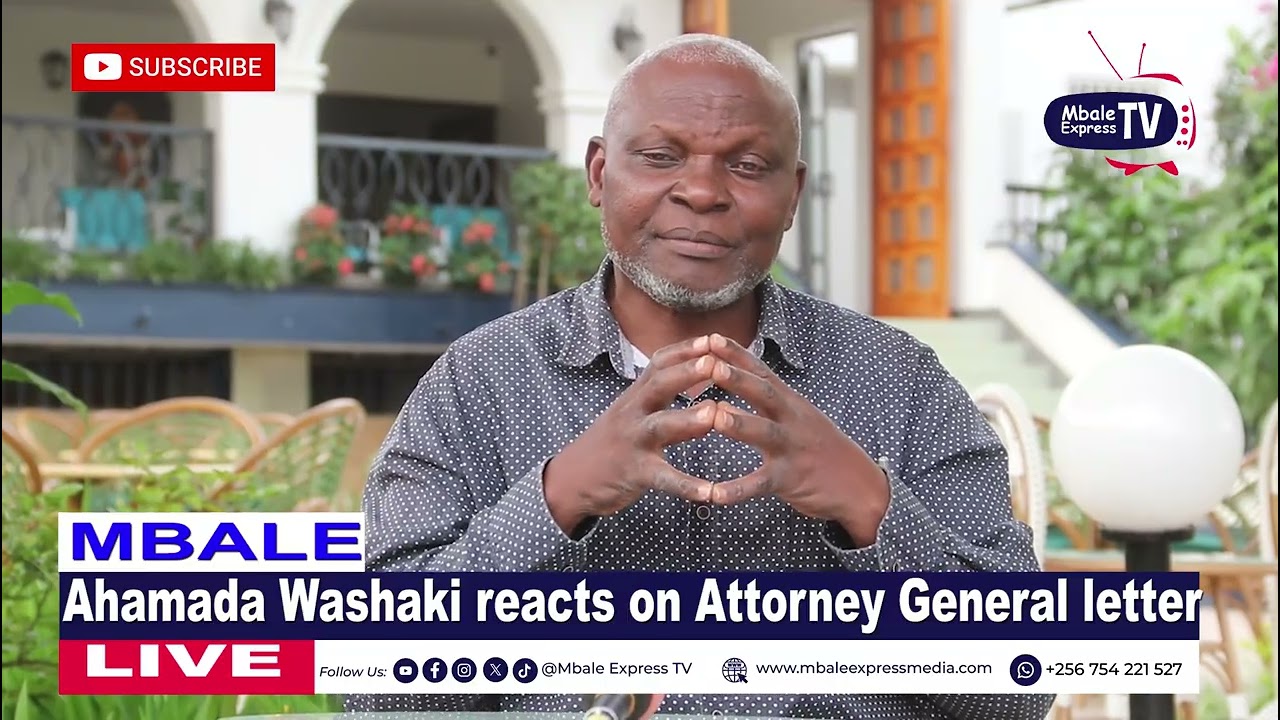Washaki reacts to attorney general letter on Bukuuka 