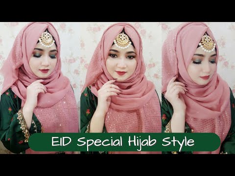 Eid Special Hijab Style 2022 💚 Hijab Style With Tikli 💖 Beauty Reflect By Nipa