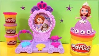 NEW Play Doh Sofia Amulet & Jewels Vanity Set Create Sofia the First Amulet Tiara Play Dough 2014