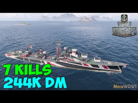 World of WarShips | Daring | 7 KILLS | 244K Damage - Replay Gameplay 4K 60 fps