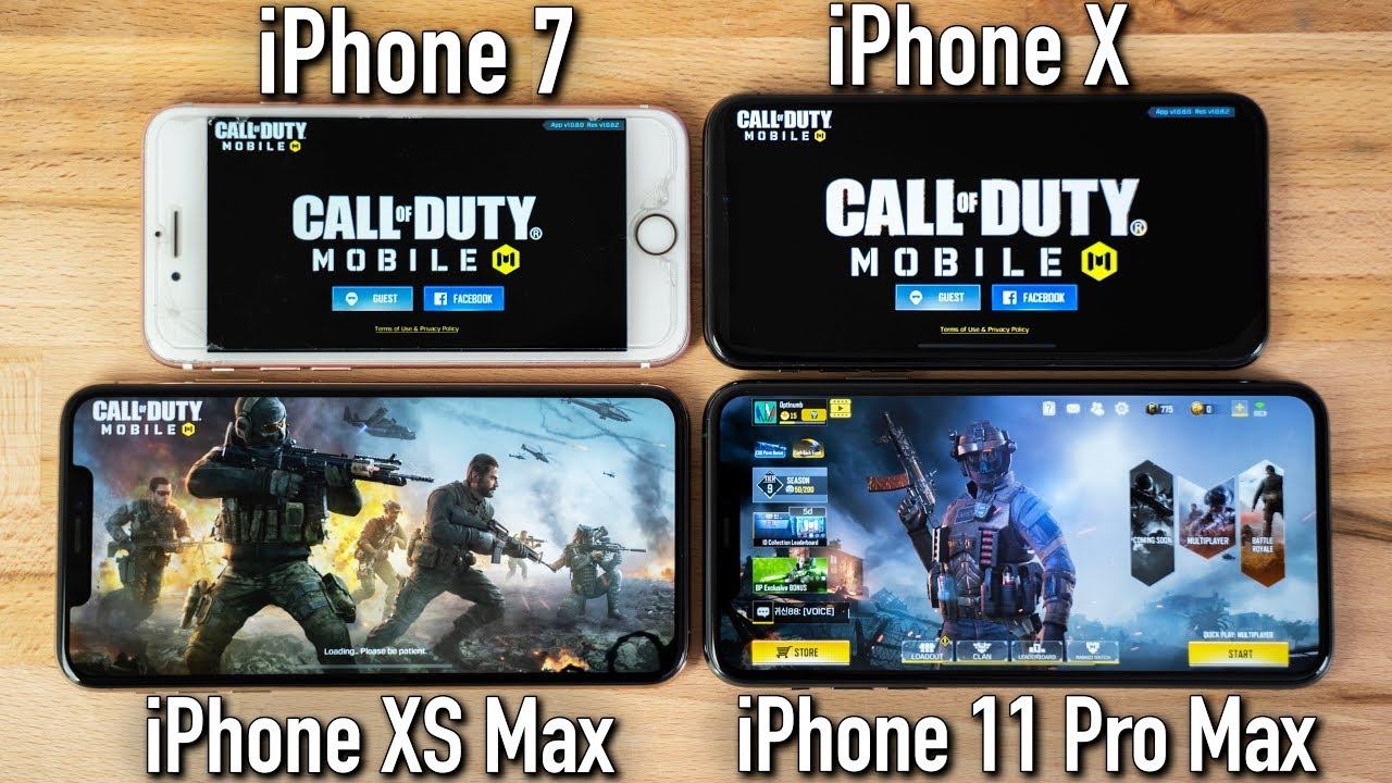 Call of Duty Mobile on 4 iPhone Generations!
