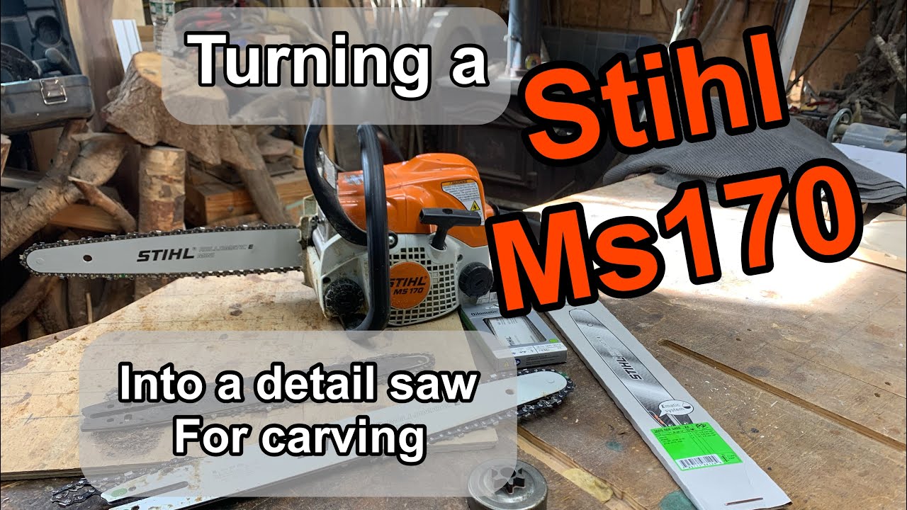 Turning a Stihl MS 170 into a detail saw for carving .