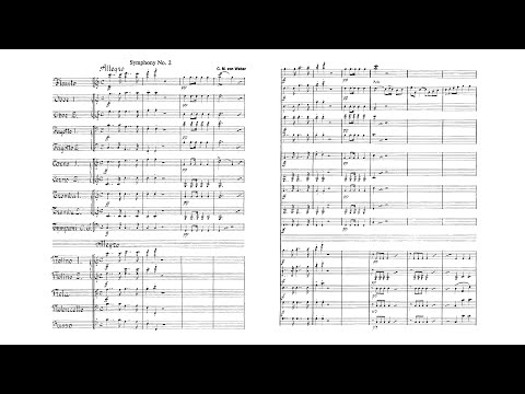 Weber: Symphony No. 2 in C major,  J. 51 (with Score)