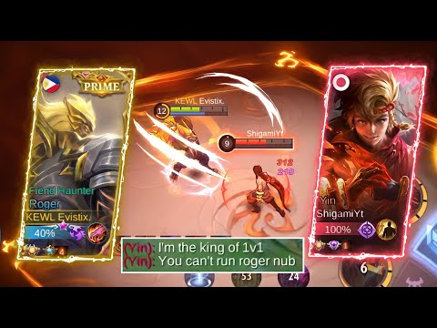 PRIME ROGER VS NEW HERO YIN TRASHTALKER | WHO WILL WIN? | TOP GLOBAL ROGER | MLBB