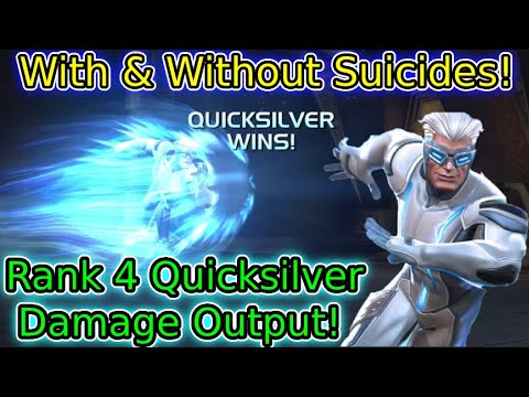 6 Star Rank 4 Quicksilver Damage Showcase! Maximum Damage Rotation! | Marvel Contest Of Champions