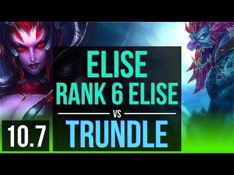 ELISE vs TRUNDLE (JUNGLE) | Rank 6 Elise, Rank 17, KDA 14/2/12, Legendary | EUW Challenger | v10.7