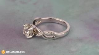 Florida Ivy Round Diamond Engagement Ring (0.80 ct.)