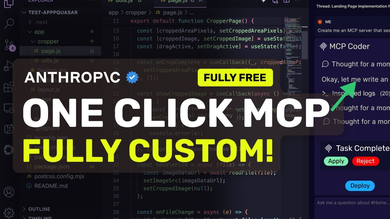 FREE One-Prompt MCP Server CODER: This CRAZY Custom MCP Server AI Coder is INSANE!