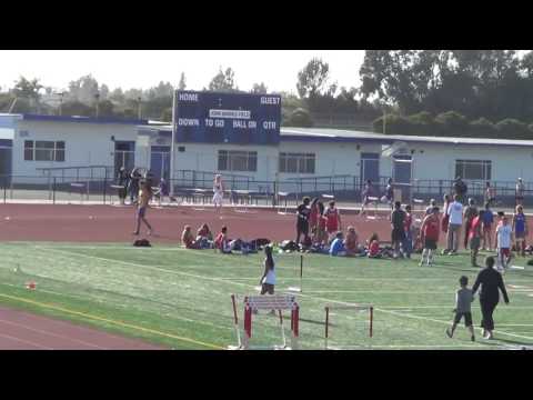 J Rubio   4/14/16 VarB 300m Hurdles (Lane 5) (1st Place) (39.02) vs Marina