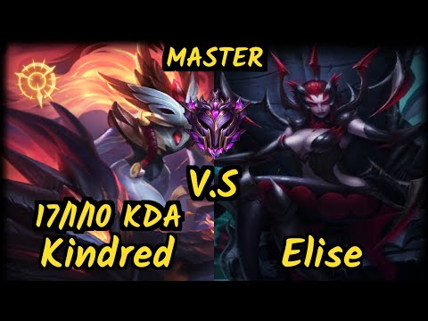 RED Revolta (KINDRED) vs ELISE - 17/1/10 KDA JUNGLE GAMEPLAY - BR Ranked MASTER