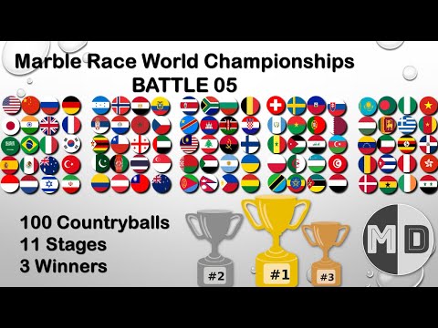 Marble Race of 100 Countryballs | Marble Race World Championship Season 5