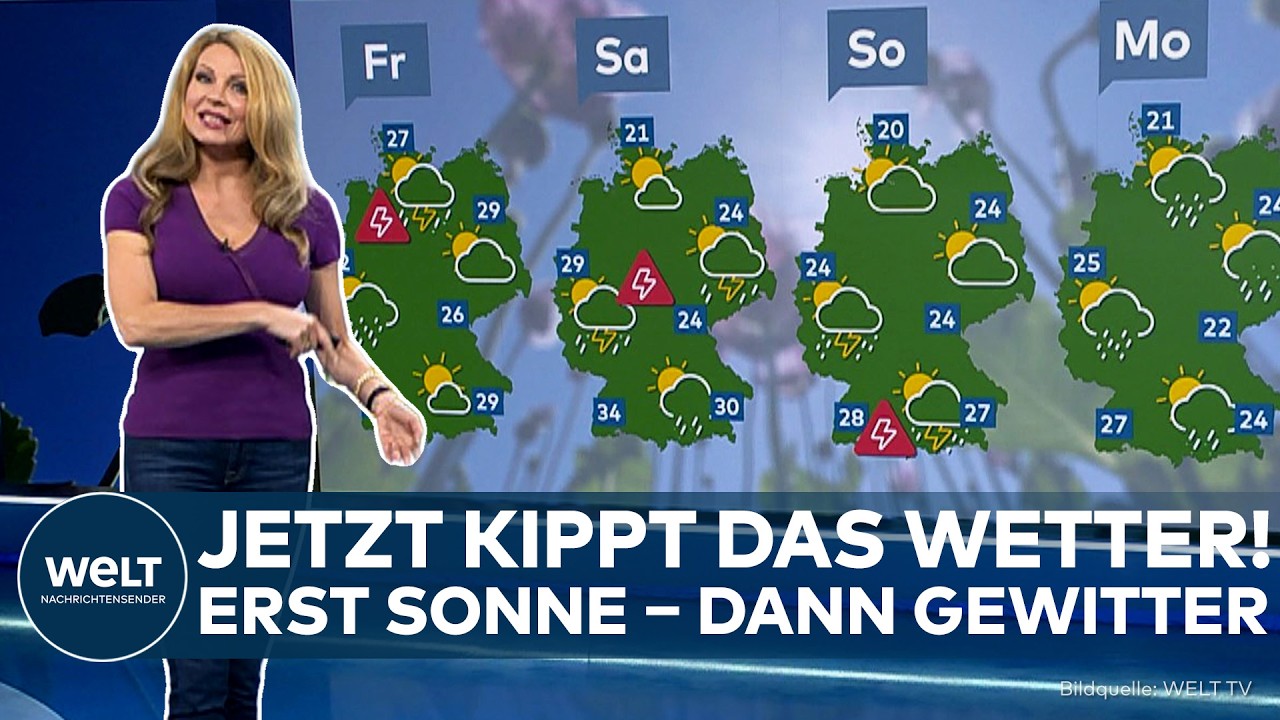 WETTERWENDE DEUTSCHLAND: Nach Sonne folgt Regen! Erst 16 Sonnenstunden – dann Schauer und Gewitter