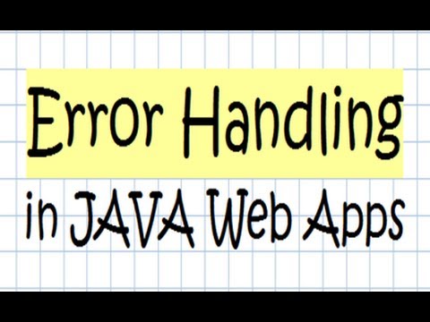 Error Handling In Java Web Application Tutorial