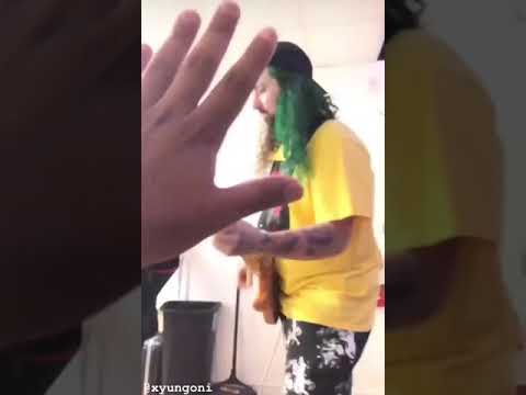 Ruby Da Cherry plays guitar while GhosteMane is on the drums (5/12/18) [$UICIDEBOY$]