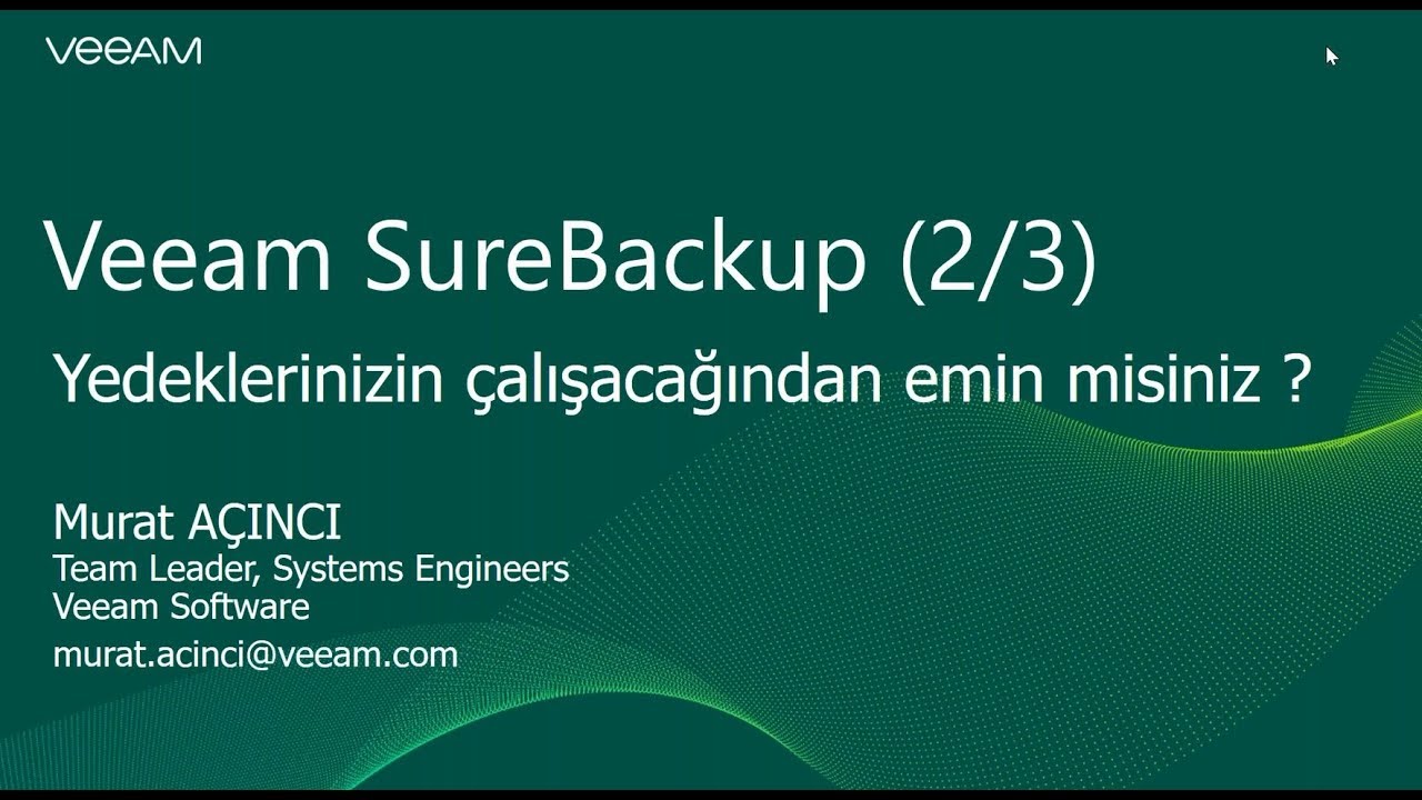 SureBackup Webinar Serisi 2/3: Virtual Lab video