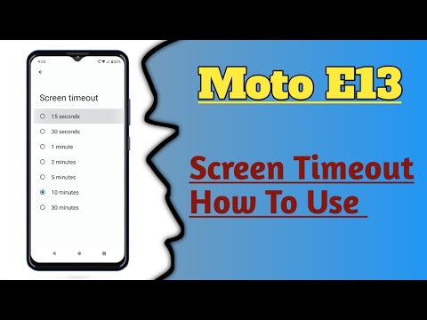Moto E13 || How To Set Screen Timeout