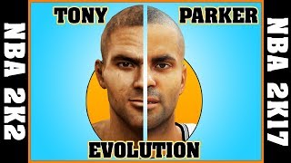 TONY PARKER evolution [NBA 2K2 - NBA 2K17] 🏀