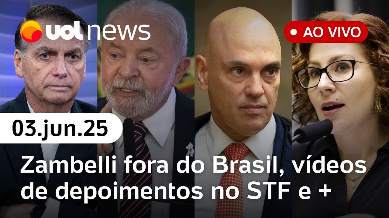 UOL News: PGR pede prisão preventiva de Zambelli; vídeo mostra bronca de Moraes; MC Poze é solto e+