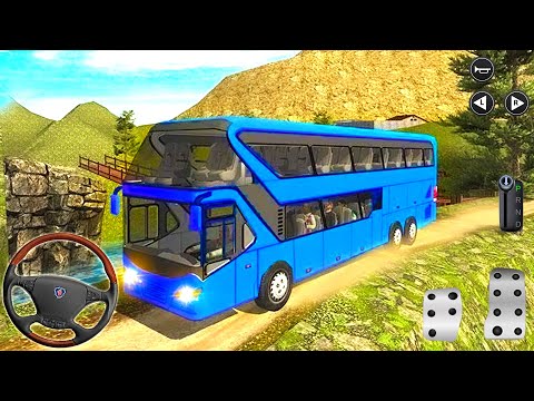 Offroad Double Decker Coach Bus Simulator 2021 | Real IOS New Bus GAmes | Android GAmeplay