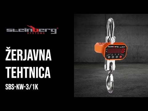 videoposnetek - Žerjavna tehtnica - 3000 kg / 1 kg - LED - digitalna - daljinsko upravljanje 20 m