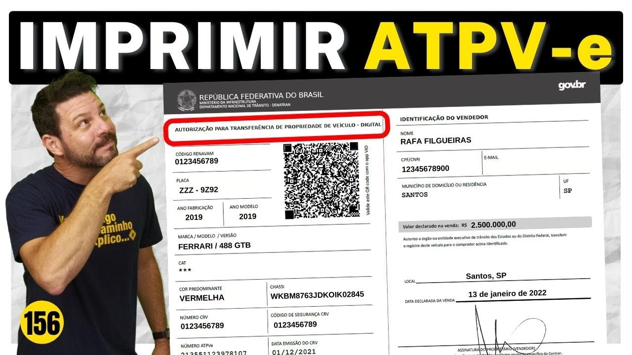 Como BAIXAR ATPV ou BAIXAR E IMPRIMIR o CRV DIGITAL para VENDER O VEÍCULO | ?? 156