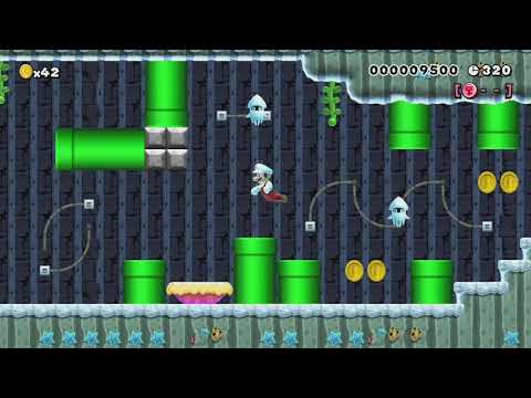 WORLD 4-5　～ゲッソーたちの かいていトンネル～ by シュン - Super Mario Maker - No Commentary 1bo