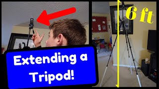 How To Make a Cheap Tripod Taller With Simple Leg Extenders.