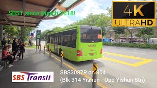 SBST MAN NL323F A22 Euro V Batch 2 (SMB3087R) on 804 (Blk 314 Yishun - Opp Yishun Station)
