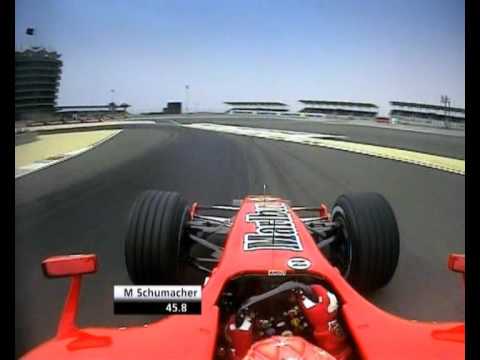Michael Schumacher onboard pole lap in Bahrain 2006
