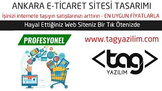 Ankara E-ticaret Sitesi Tasarımı - Profesyonel E-ticaret Web Tasarım -