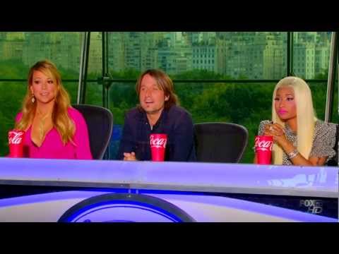 AMERICAN IDOL SEASON 12 Nicki & Mariah's Drum Hat ARGUMENT & FIRST AUDITION Michael Buonopane