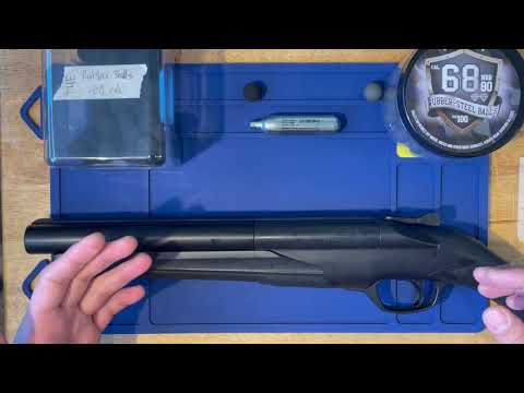Umarex/T4E HDS 68 Double Barrel Shotgun 16J Version - Review and Shooting Demo with Rubber Balls