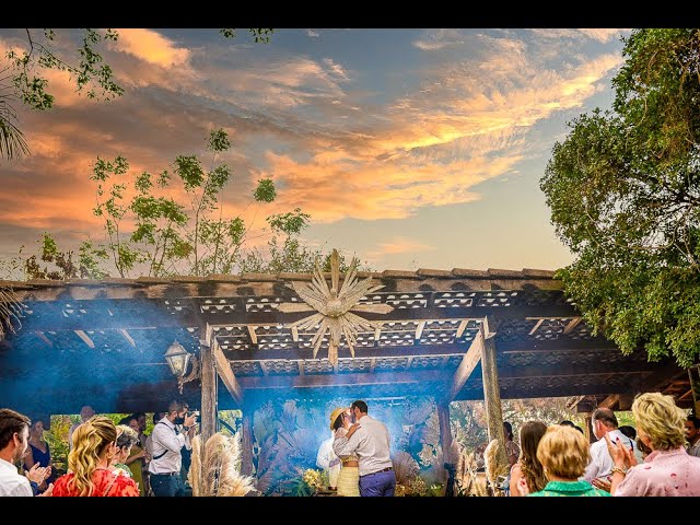 Filme de casamento no campo na cidade de Olimpia