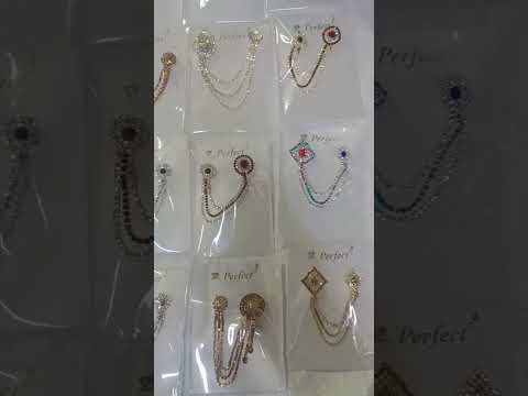 White ad brooch pin, for blazer, size: 4 inch (l)