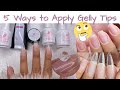 DIFFERENT WAYS TO APPLY GELLY TIPS| TRIPLE D| How to Apply Gelly Tips