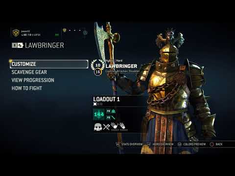 For honor season 2 lawbringer rare heroic epic gear
