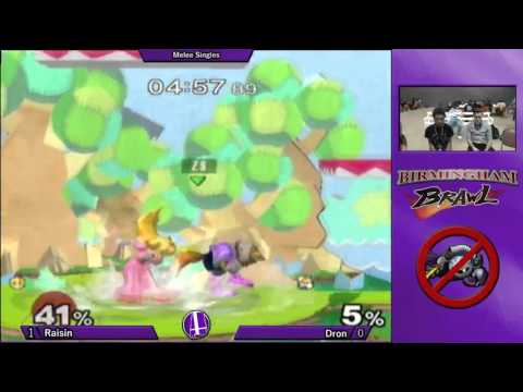 Birmingham Brawl 6 Melee Singles - Raisin (Peach) vs. Dron (Fox)