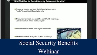 Social Security Benefits Webinar