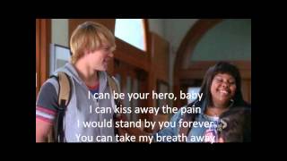 Bamboleo / Hero - Glee Version HQ (Lyrics On Screen)