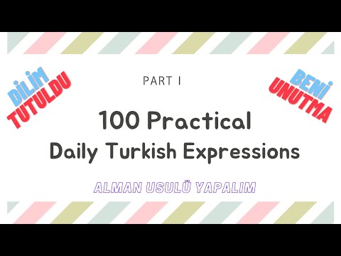 100 Daily Turkish Expressions - Part I