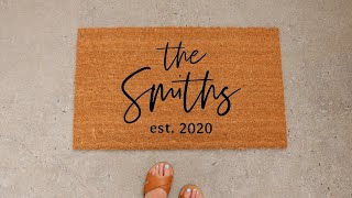 How To Make A DOORMAT with CRICUT + Cut Larger Than The Mat Project // Off the Mat Project