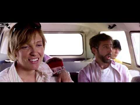 Little Miss Sunshine trailer thumbnail showing the yellow VW bus and the Hoover family in motion