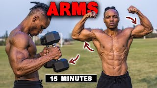 15 MINUTE LIGHTWEIGHT DUMBBELL ARMS | BICEP & TRICEP WORKOUT