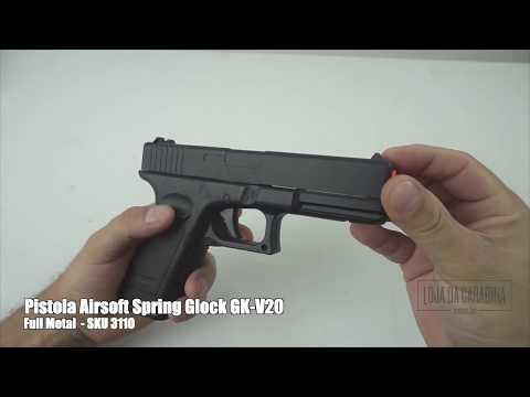 Airsoft Pistola Glock Full Metal GK20
