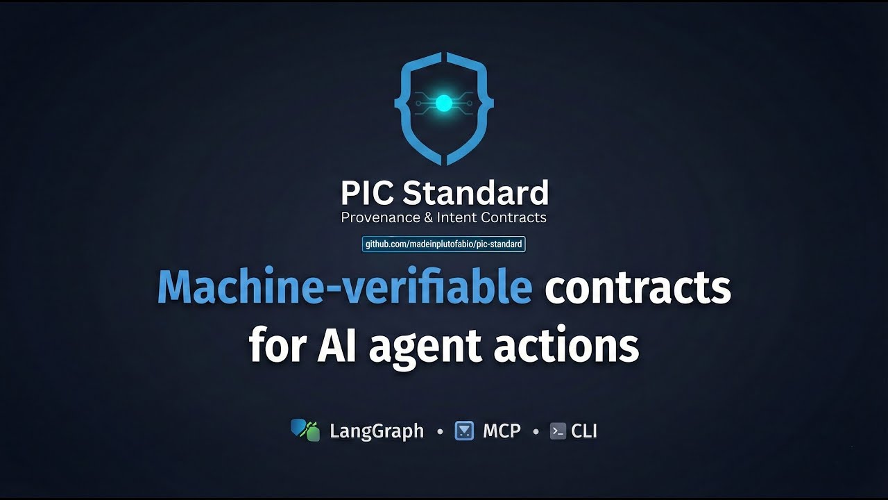 PIC Standard: Provenance & Intent Contracts demo video