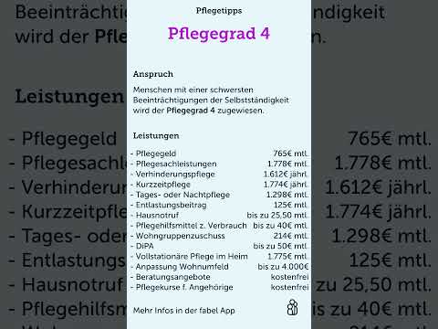 Pflegegrad 4 - Was ist zu tun? | fabel Pflegetipps