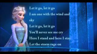 Frozen Let it go by Idna Menzel Full Lyric video