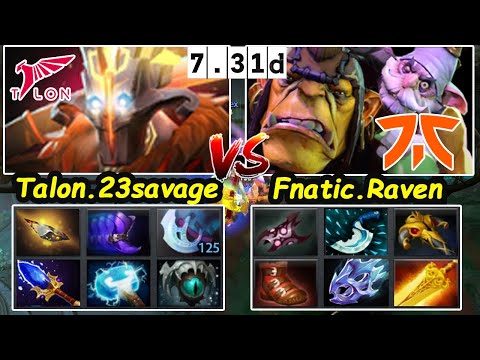 23savage vs Raven - Fnatic Talon Carry Battle NEW PATCH 7.31D Dota 2 pro Gameplay