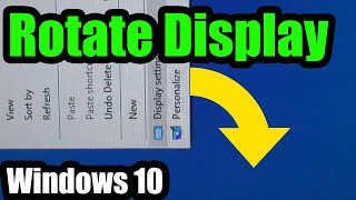 How to correct Screen Orientation under Windows 10 (Landscape/Portrait)