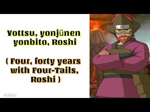 Bijū Kazoe Uta Tailed Beasts Counting Song Lyrics Japanese & English Translation